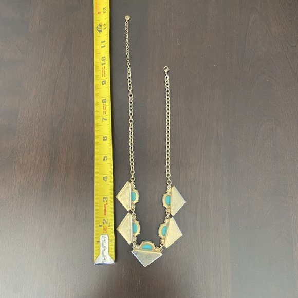 Stella and Dot Rory Necklace with Turquoise Stone - Picture 8 of 9